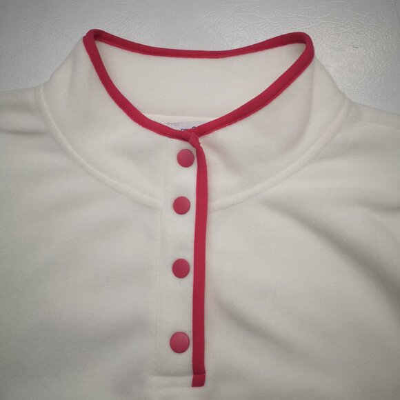 2 - My Style Ladies Size 1X Hot Pink & White 4 Snap Front Closure Fleece Tops - Picture 8 of 12